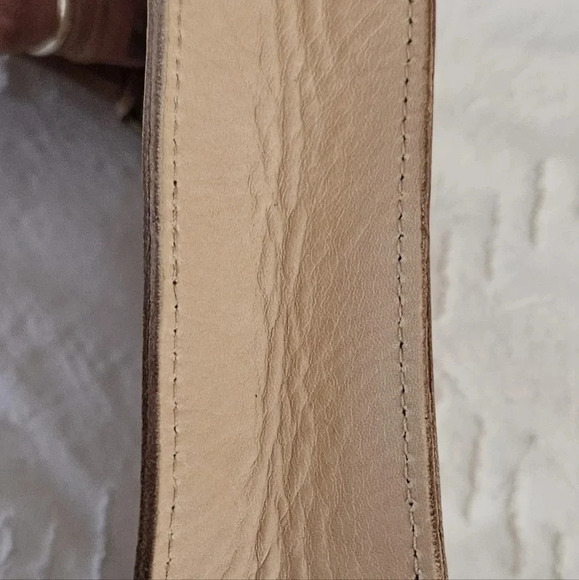 Madewell Simple Pouch Belt Bag Fanny Pack Natural Authenic Leather Adjustable - Picture 4 of 5